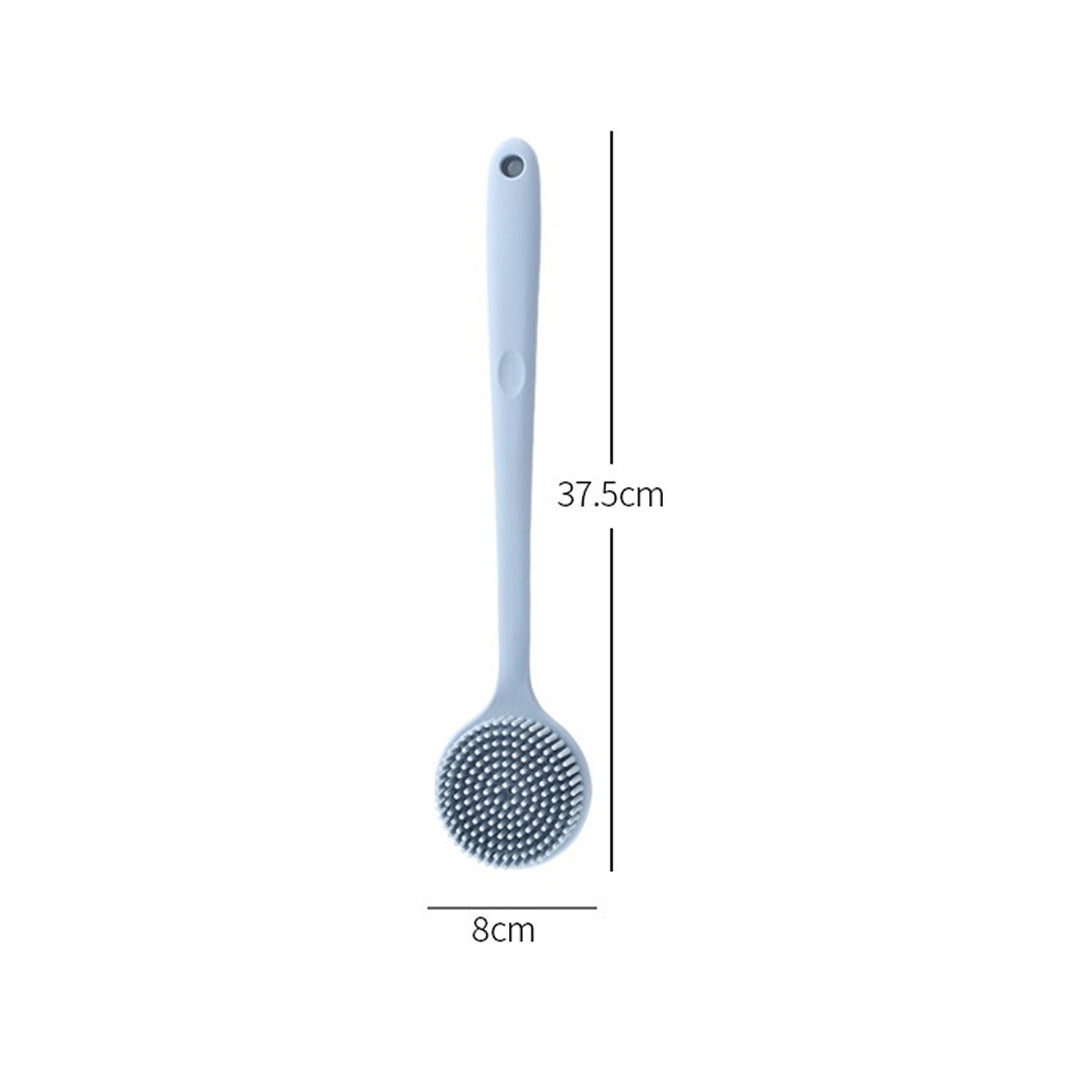 Silicone Shower Brush with Long Handle – Exfoliate and Massage