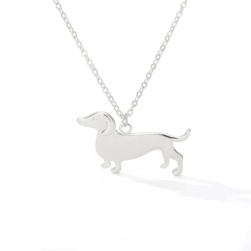 Collier teckel en argent