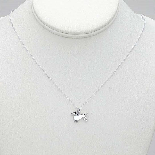 Collier teckel en argent