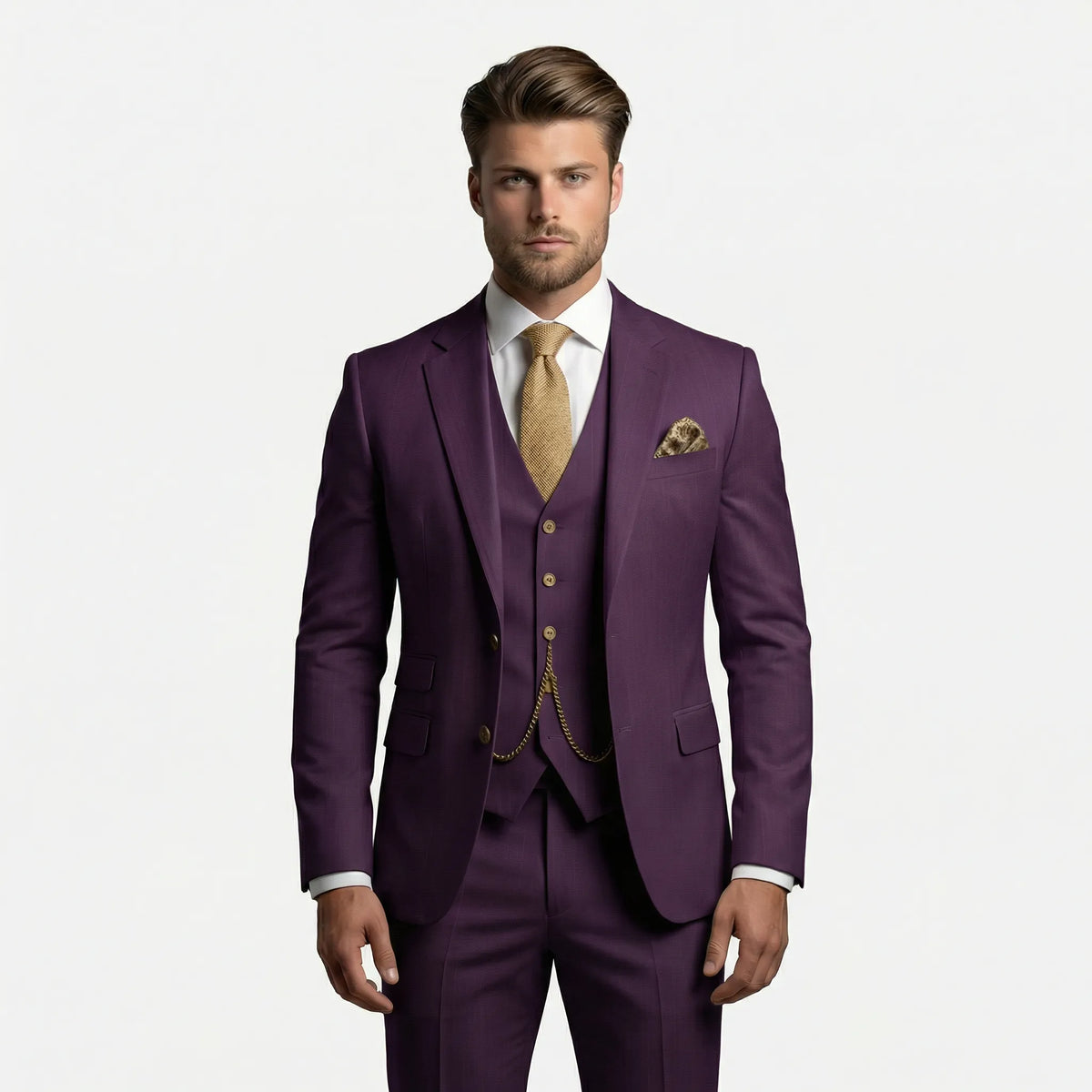 Slim Fit Three-Piece Suit - Yannick