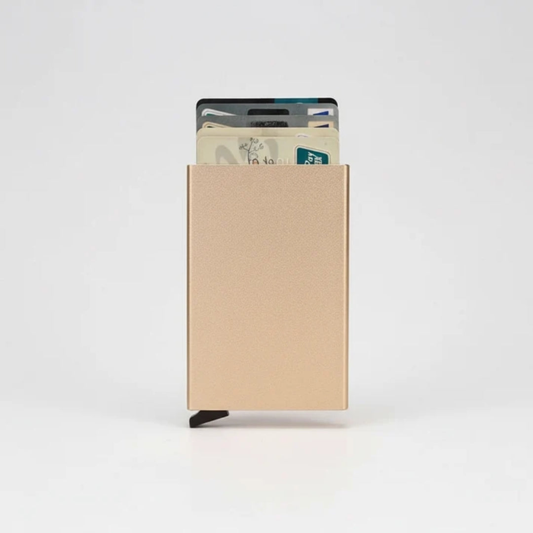 Porte-cartes métallique fin avec blocage RFID