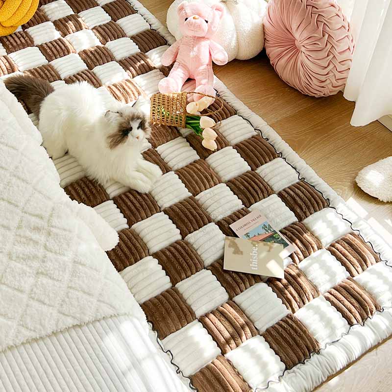 Couverture douce pour animaux en chenille – protection de canapé lavable et antidérapante pour chiens et chats