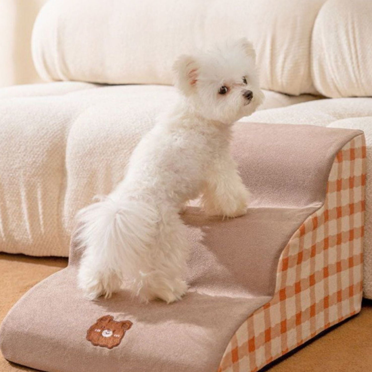 Soft Dog Stairs | Easy Access to Bed and Couch, Removable and Washable Cover