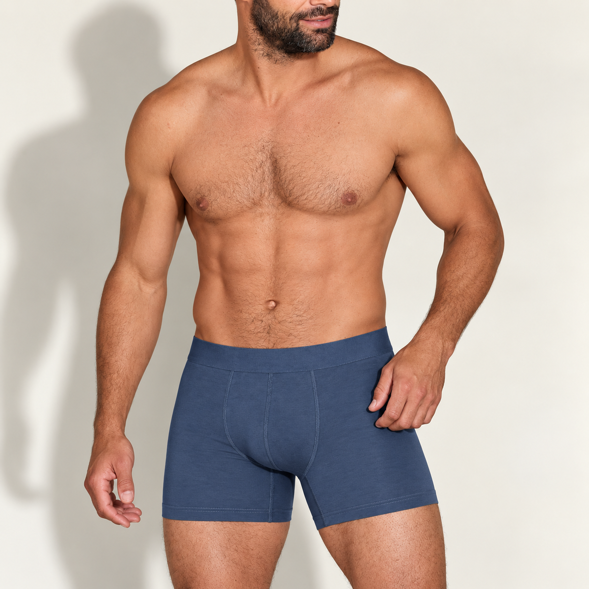 Caleçons boxeurs doux en modal, jambes plus longues, sous-vêtements anti-remontée