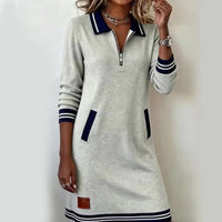 Soft-Touch Quarter-Zip Polo Dress