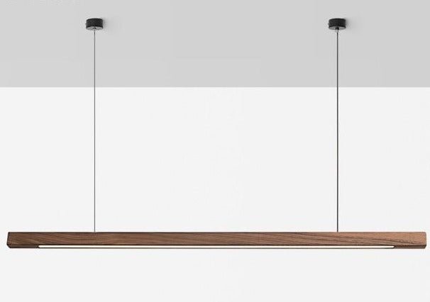 SolaraWood Adjustable Height LED Pendant Light for Dining Rooms