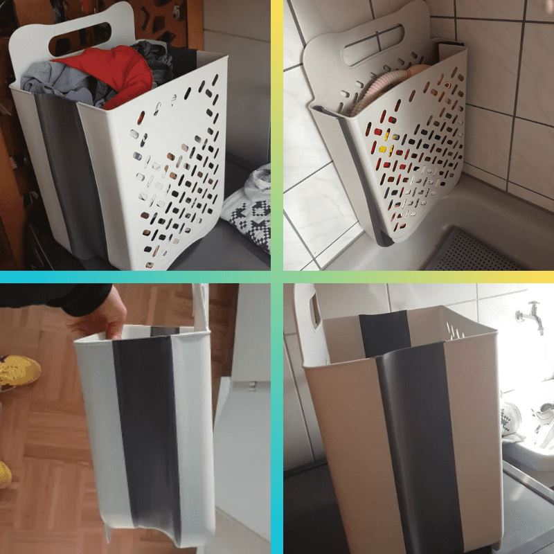 Space-Saving Expandable & Collapsible Laundry Basket