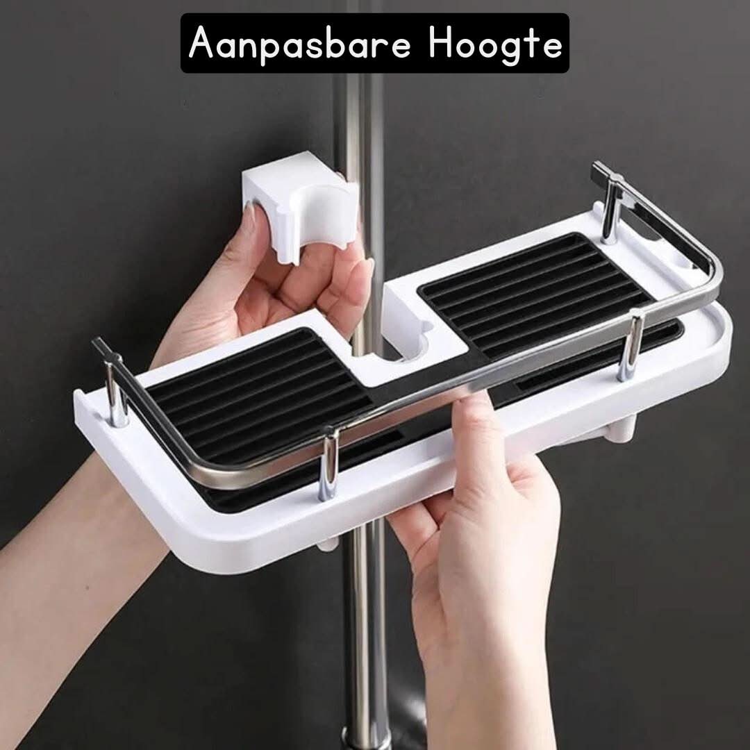 Bathroom Storage Shelf with Hooks
