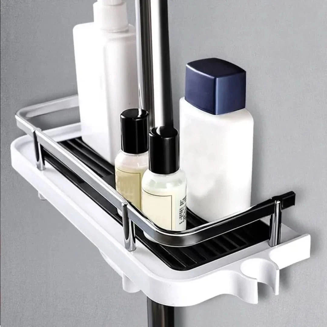 Bathroom Storage Shelf with Hooks