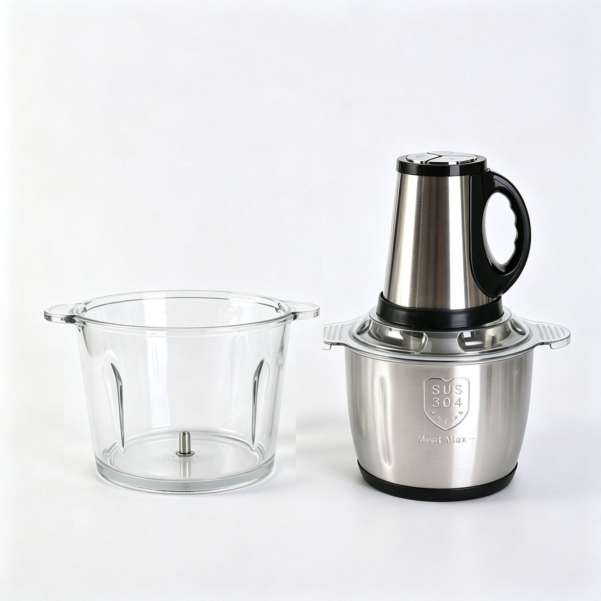Stainless Steel Electric Meat Mincer with Safety Lid
