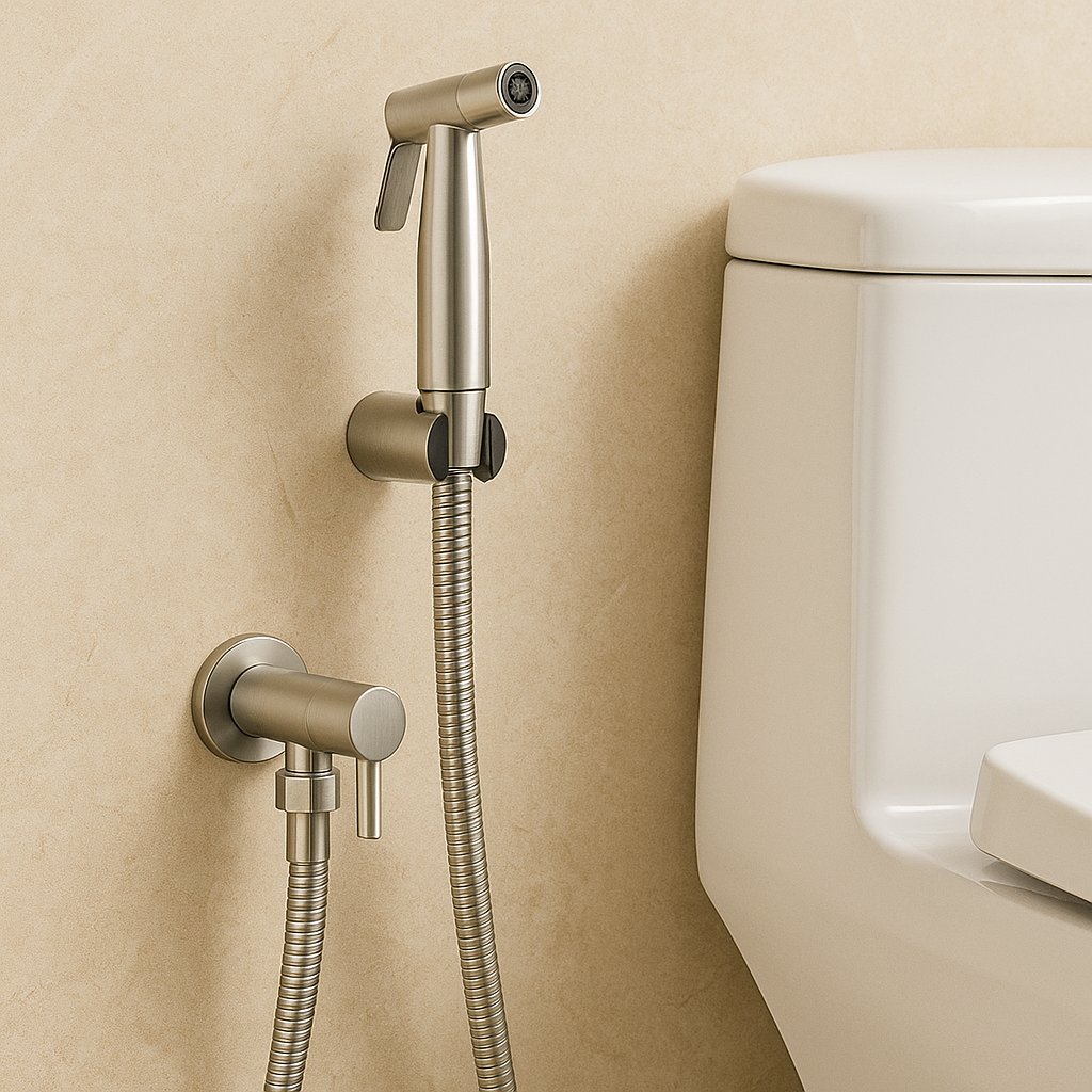 Douchette de bidet portative en acier inoxydable - Douchette de bidet pour toilettes avec fixation murale