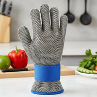 Guantes de trabajo resistentes a cortes de acero inoxidable