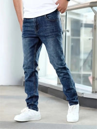 Straight-Leg Jeans with a Washed Effect