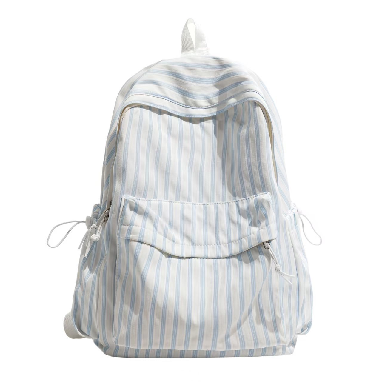 Striped Backpack with Side Pockets