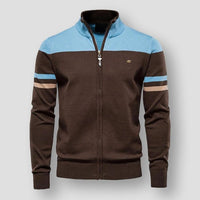 Striped-Shoulder Track Jacket