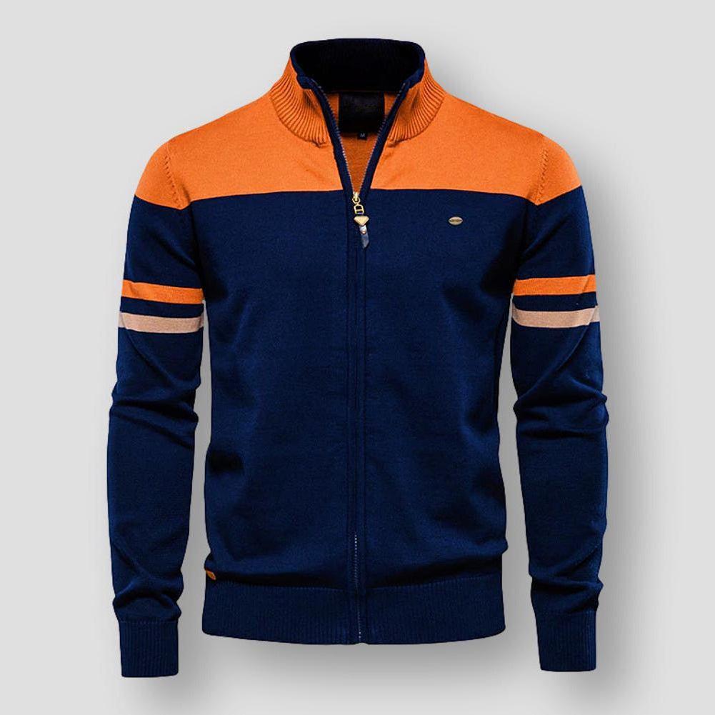 Striped-Shoulder Track Jacket