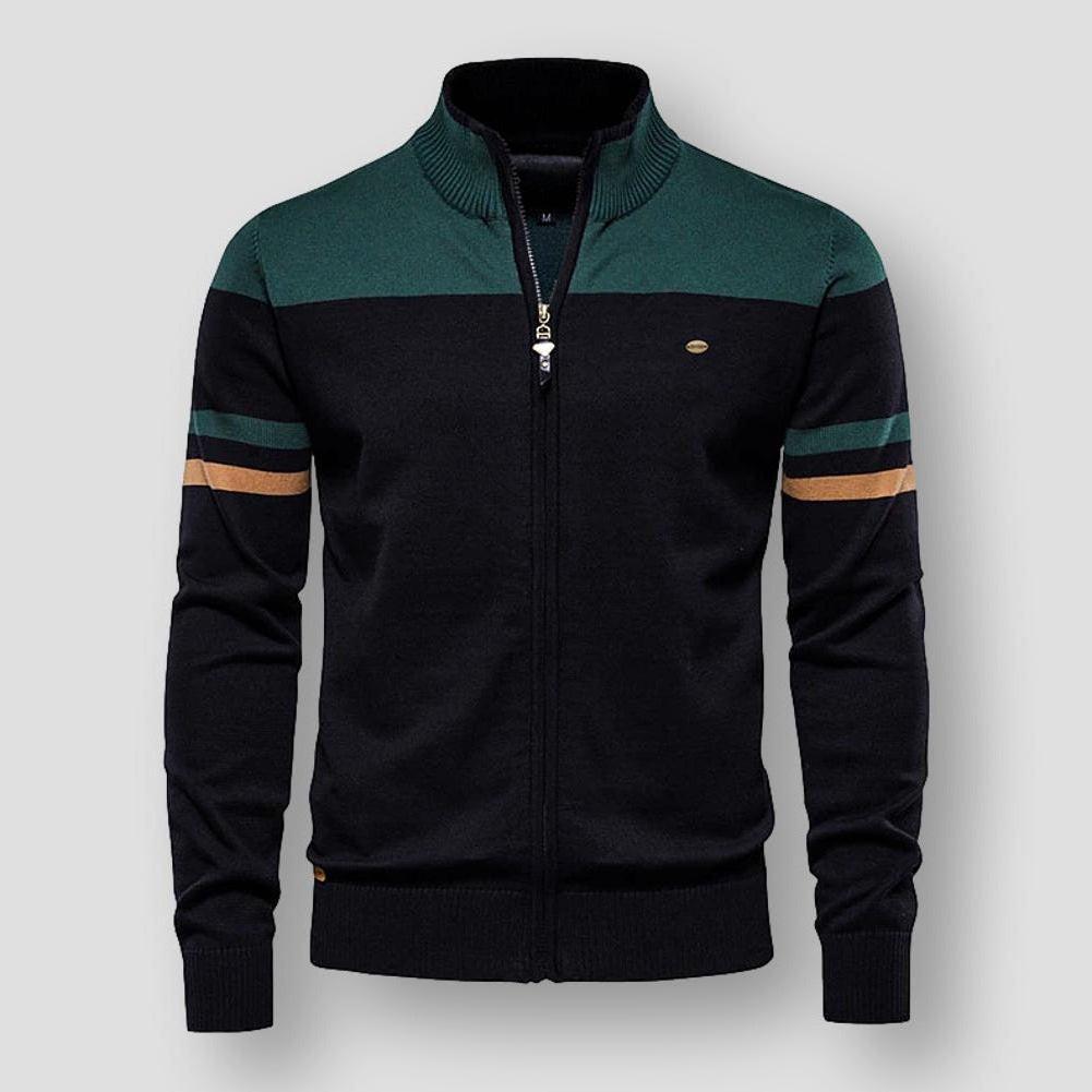 Striped-Shoulder Track Jacket