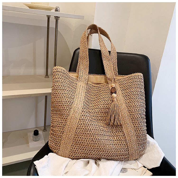 Sac cabas élégant en rotin pour femmes