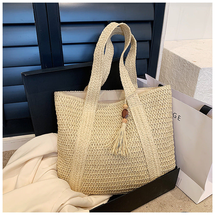 Sac cabas élégant en rotin pour femmes