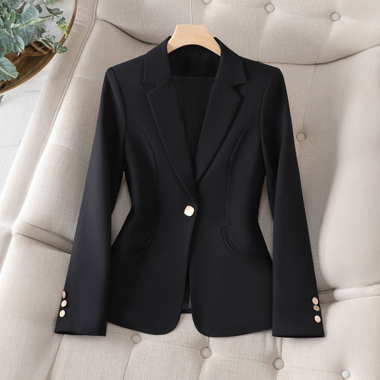 Stylish Women's Blazer with Lapel Collar for Casual Looks and Outdoor Events