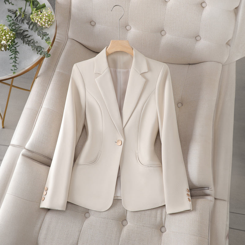 Stylish Women's Blazer with Lapel Collar for Casual Looks and Outdoor Events
