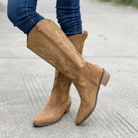 Stylish Women's Suede Cowboy Boots