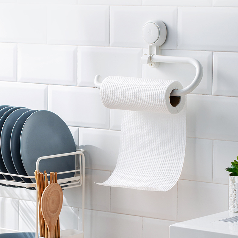 Suction Cup Toilet Paper Holder with Wood Grain Design – Drill-Free Stainless Steel, Easy Installation on Smooth Surfaces