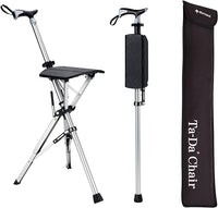 Folding Cane Chair for On-Demand Rest