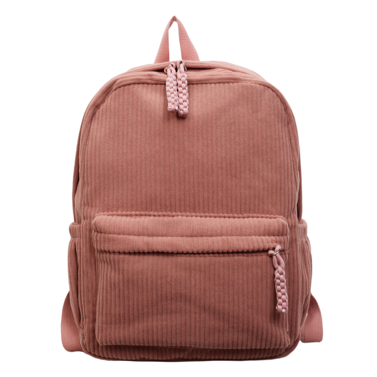 Textured Corduroy School Backpack