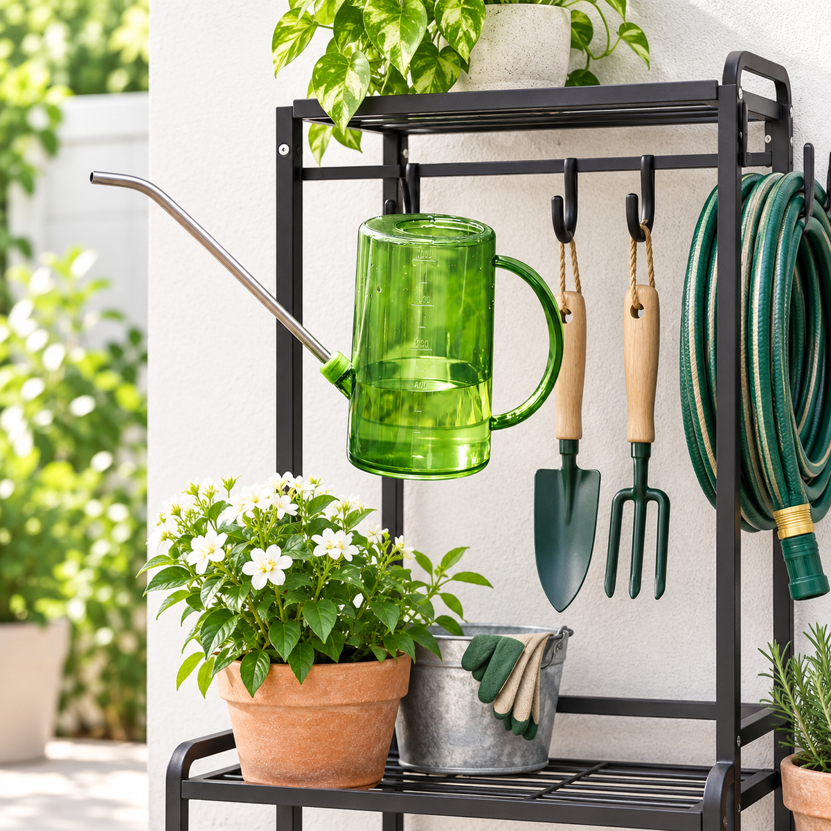Transparent Measured Indoor Plant Watering Can with Long Gooseneck Spout