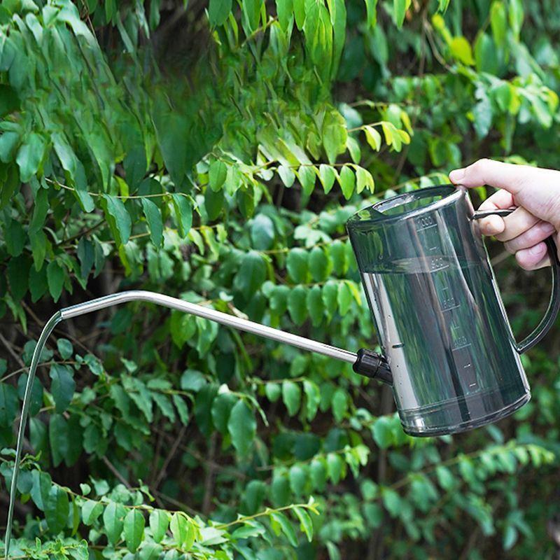 Transparent Measured Indoor Plant Watering Can with Long Gooseneck Spout