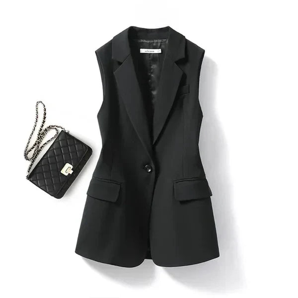 Trendy Sleeveless Blazer