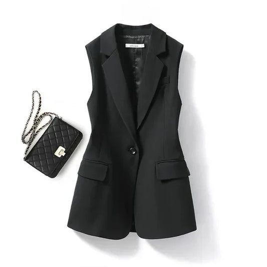 Trendy Sleeveless Blazer