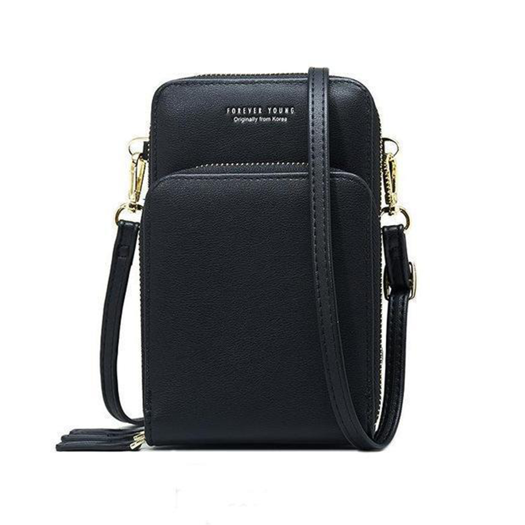 Pochette de téléphone en cuir triple sécurité