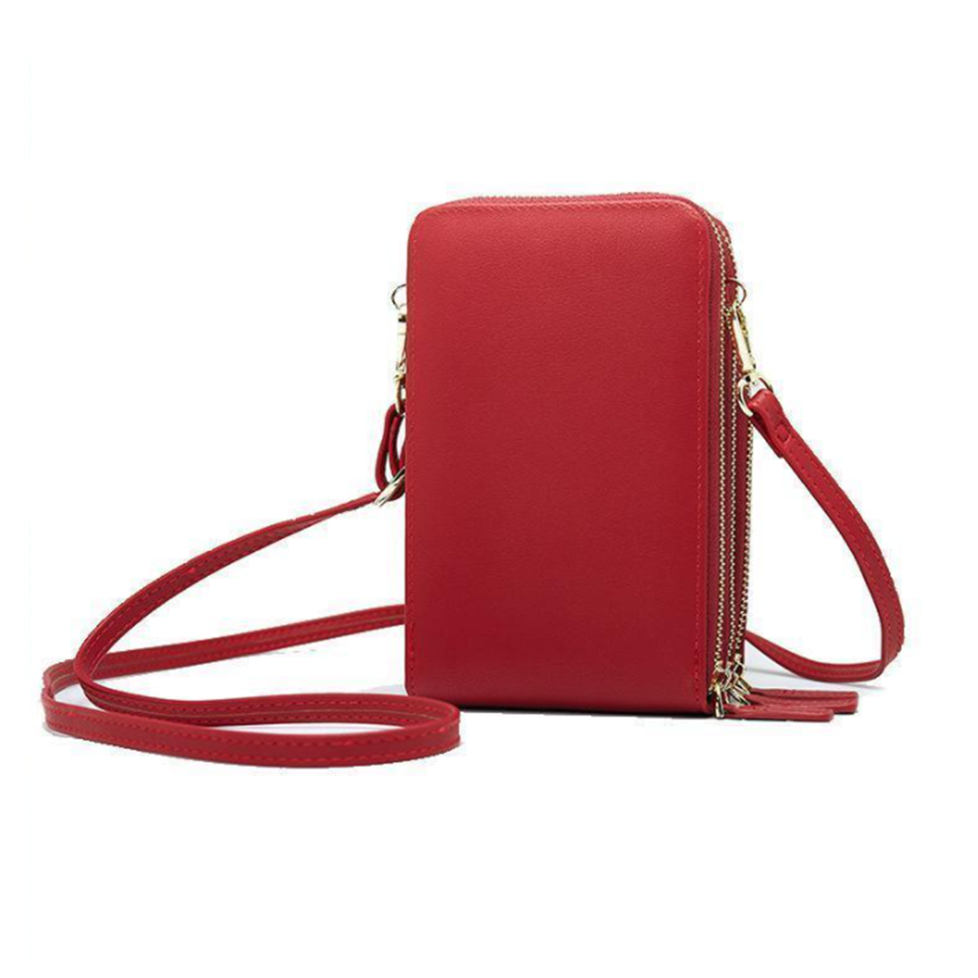 Pochette de téléphone en cuir triple sécurité