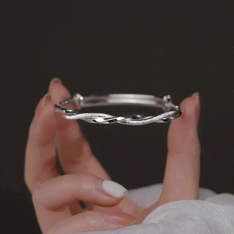 Bracelet en argent torsadé