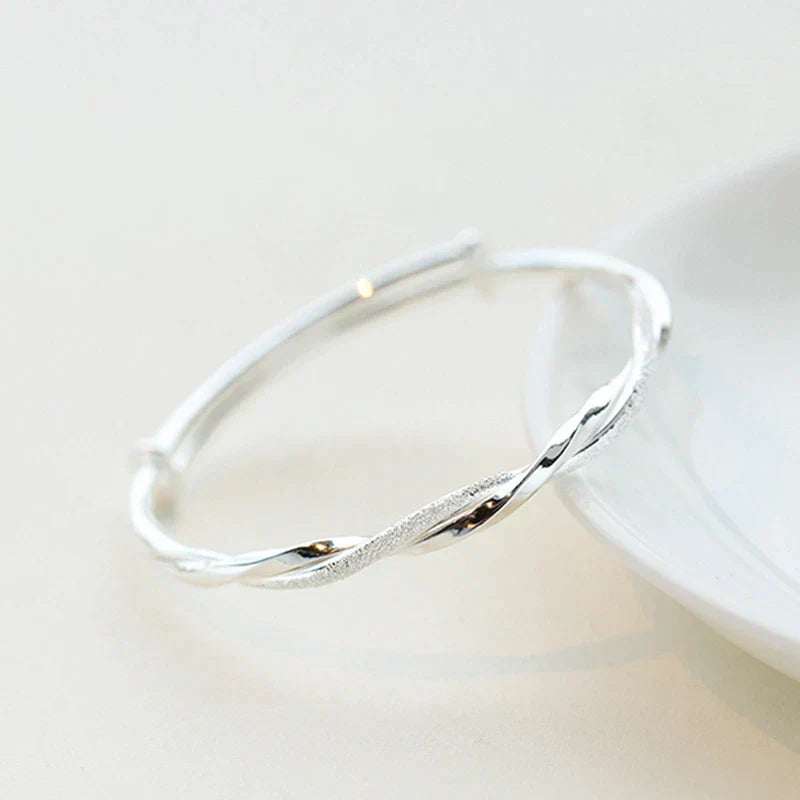 Bracelet en argent torsadé