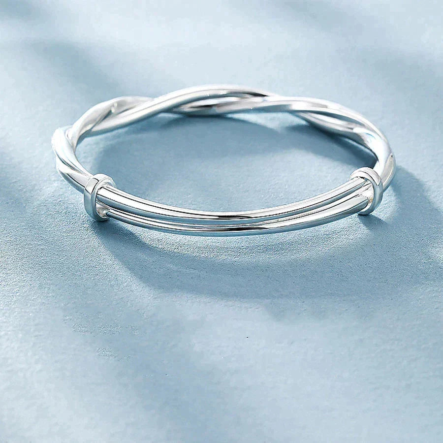 Bracelet en argent torsadé