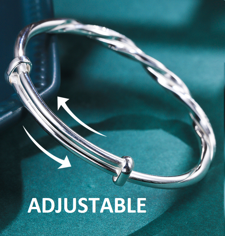 Bracelet en argent torsadé