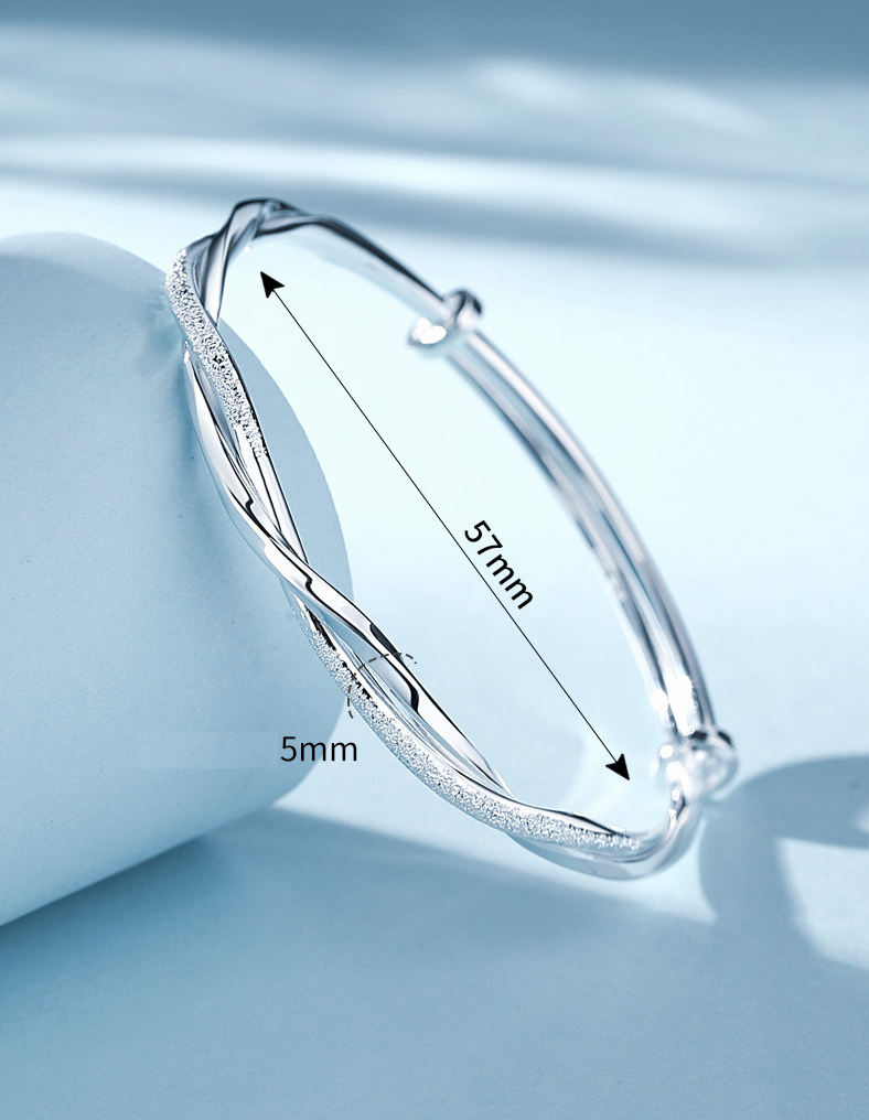 Bracelet en argent torsadé