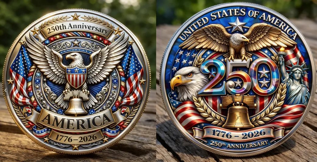 Pièce commémorative du 250e anniversaire des États-Unis