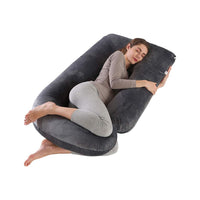 Coussin corporel en U pour soutien du dos, du ventre et des épaules
