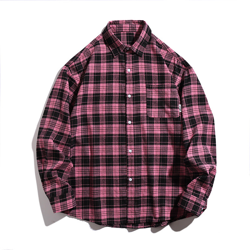 Unisex Classic Fit Plaid Flannel Shirt with Soft Cotton Finish and Chest Pocket