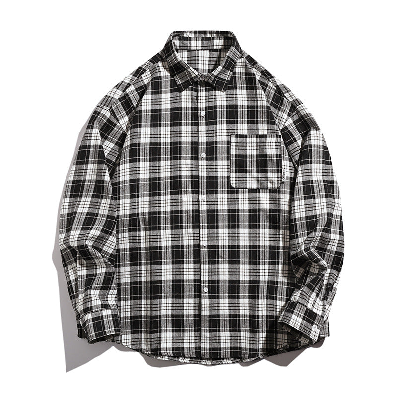 Unisex Classic Fit Plaid Flannel Shirt with Soft Cotton Finish and Chest Pocket