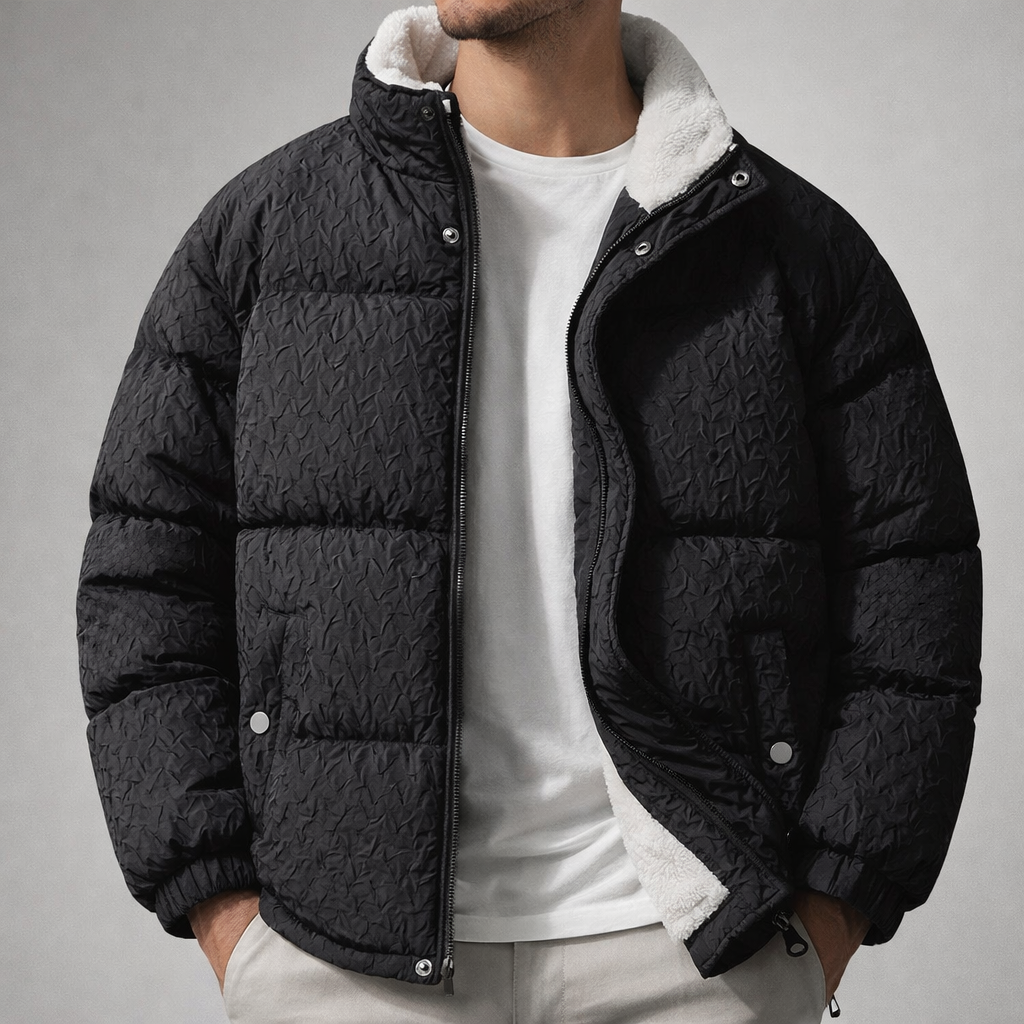 Unisex Sherpa Puffer Jacket - Warm Outerwear