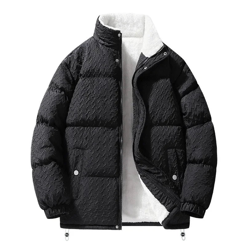 Unisex Sherpa Puffer Jacket - Warm Outerwear