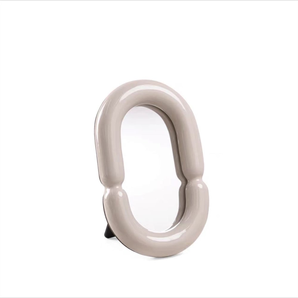 Vanilla Ceramic Makeup Mirror
