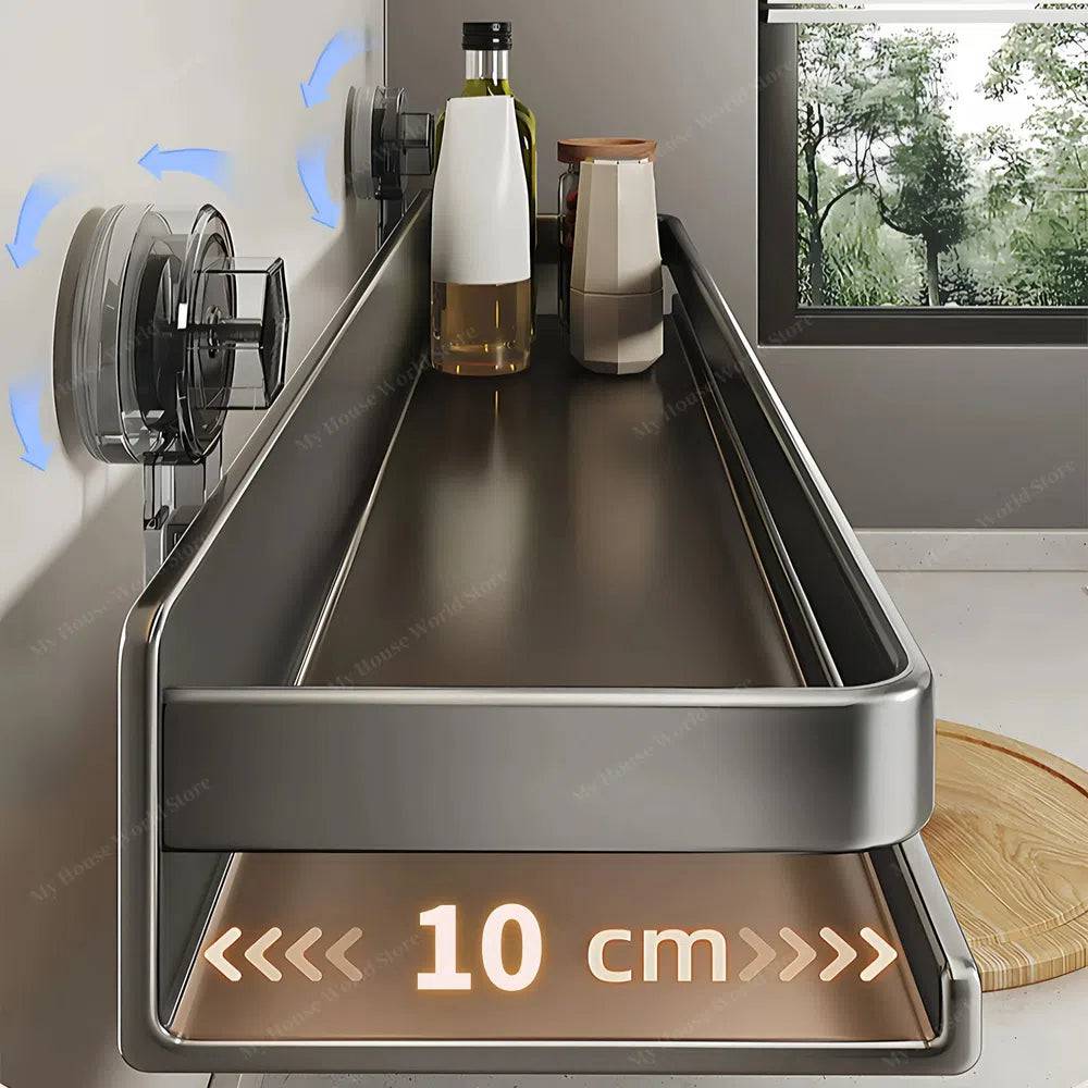 Vera Wall Mounted Suction Cup Spice Rack For Kitchen