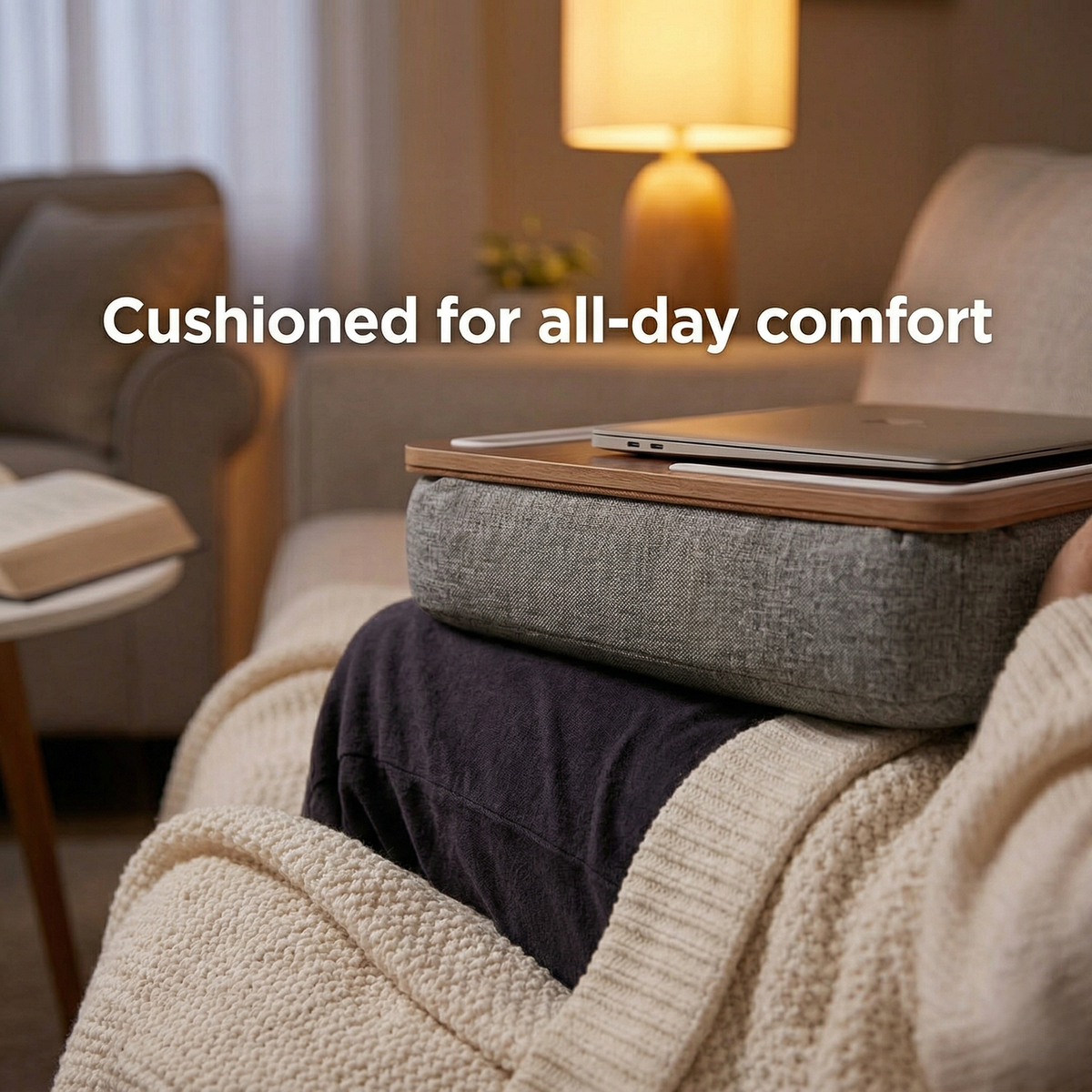 Versatile Laptop Tray for Bed or Sofa with Adjustable Height