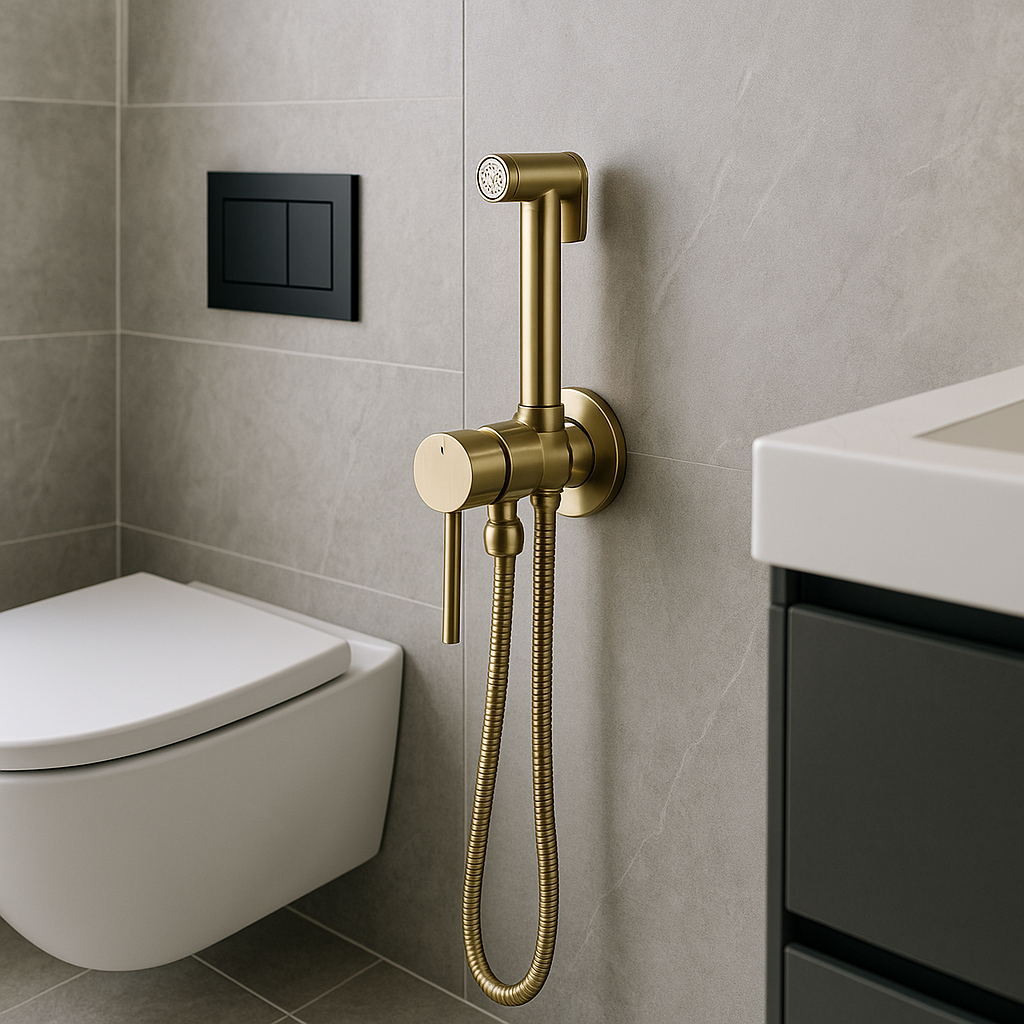Wall-Mounted Bidet Sprayer Faucet Set